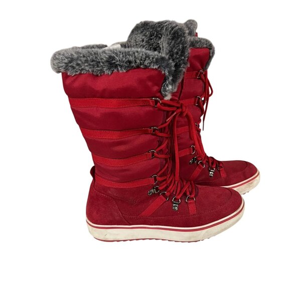 Santana Canada Red Mackenzie‎ 2 Tall Winter Boots Size 10 - Picture 3 of 9